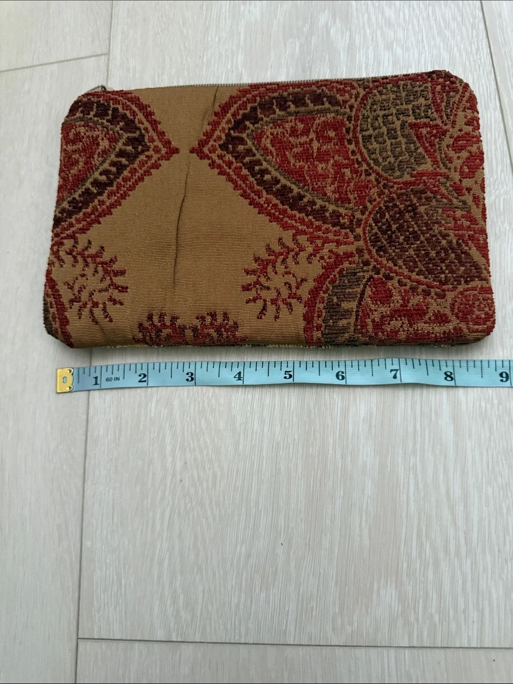 Zebra-Pattern Brown Cosmetic Pouch